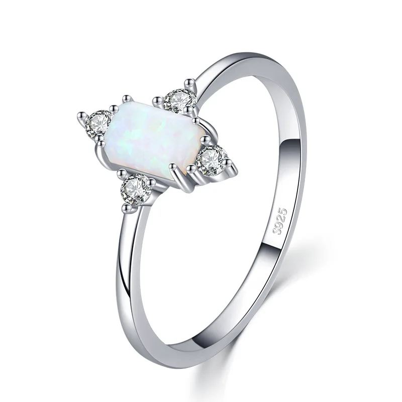 

Real 925 Sterling Silver Rings For Women Shining Crown Opal Finger Ring Classic Luxury Wedding Statement Jewelry Anel