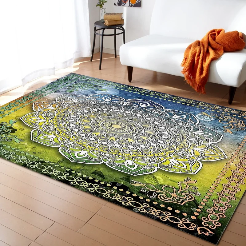 

Mandala Home Carpet Salon Mats Living Room Carpet Children's Room Decoration Mats Persian Carpet Buffalo Check Decor Rugs