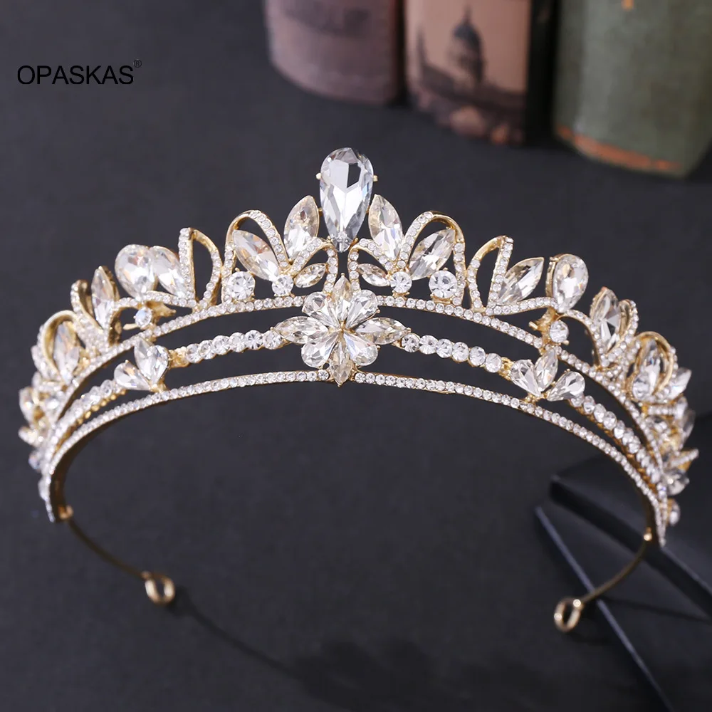 

Bridal Crown Headwear Rhinestones Inlaid Retro Headdress Luxury Alloy Crown Wedding Birthday Hair Accessories for Female PT