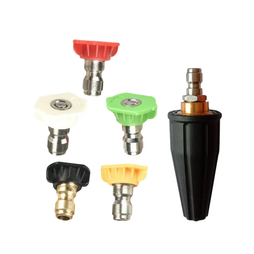 

1pc Rotating Turbine Nozzle for Pressure Washer with 5pcs Spray Nozzle Tips