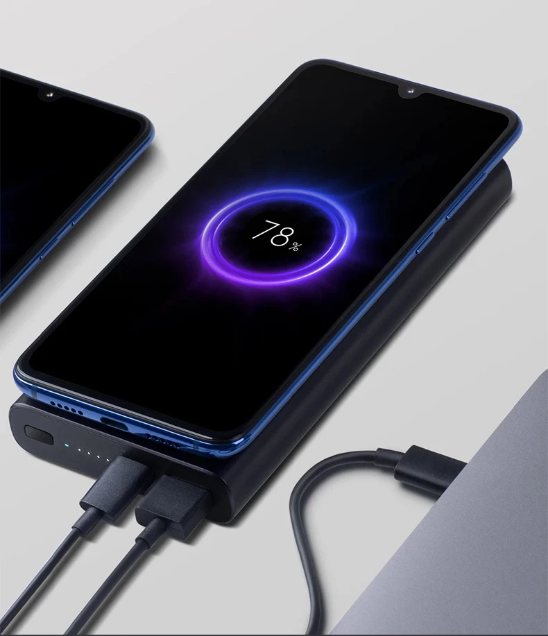 xiaomi18W беспроводная мобильная мощность 10000mAh power bank Qi стандартная Сертификация портативный 2USB-C двухсторонняя Быстрая зарядка