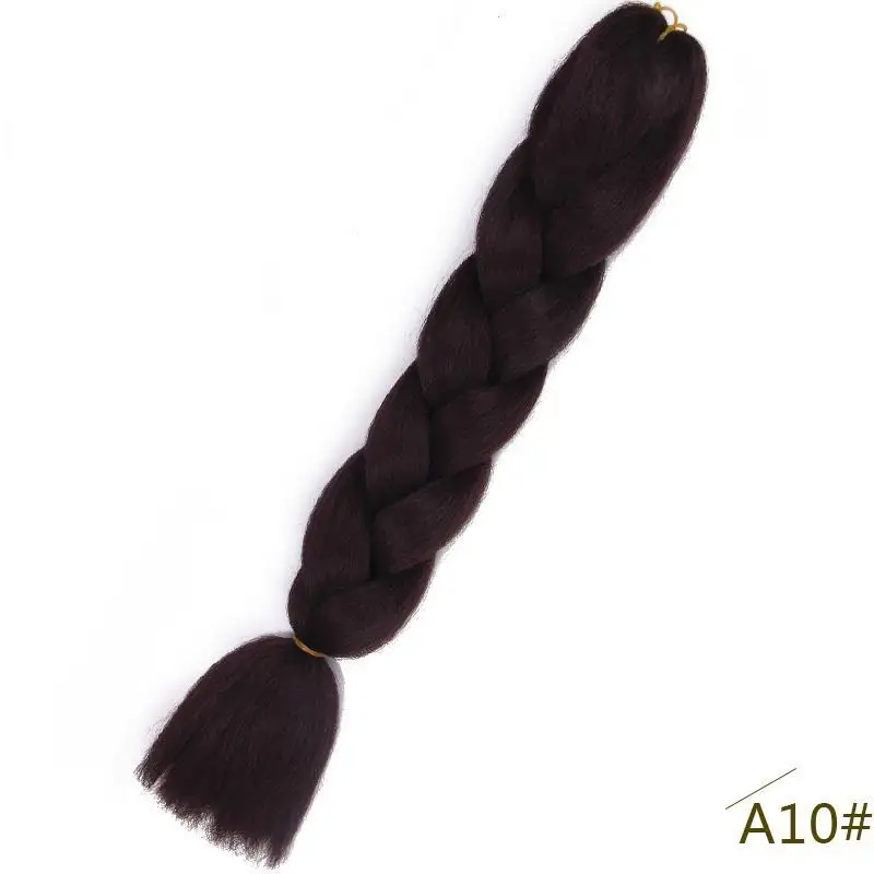 T27/30/4 Весна солнце 24 ''Омбре Джамбо синтетические плетеные волосы вязанные крючком волосы для наращивания огромные косички волосы 1 шт розовый синий желтый серый - Цвет: T27/30/4