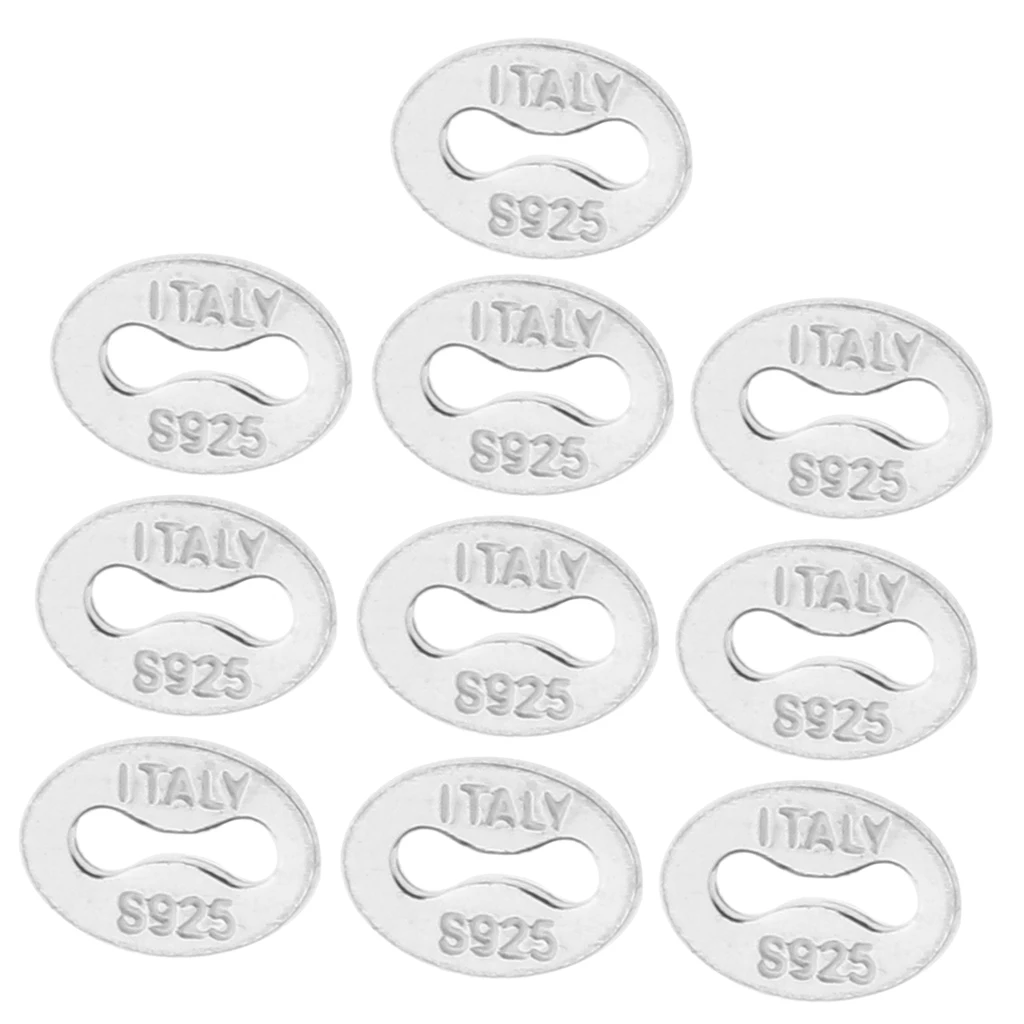 10 шт цепи застежка конец шапки чистого серебра Цвет 925 для ювелирных изделий