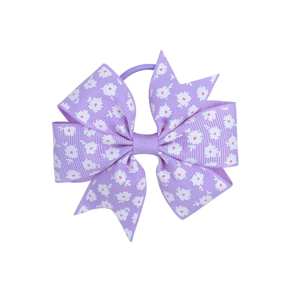

Bows Hair Tie Chrysanthemum Rings Band Baby Elastic Hair Bands Ribbed Ribbon Childrens Fishtail Bow Ties Tiara Hair Accessories