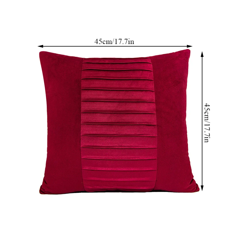 

High Quality Netherlands Velvet Home Use Living Room Pillow Soft Solid Color Decorative Striped Cushion For Sofa Couch Bed Chair