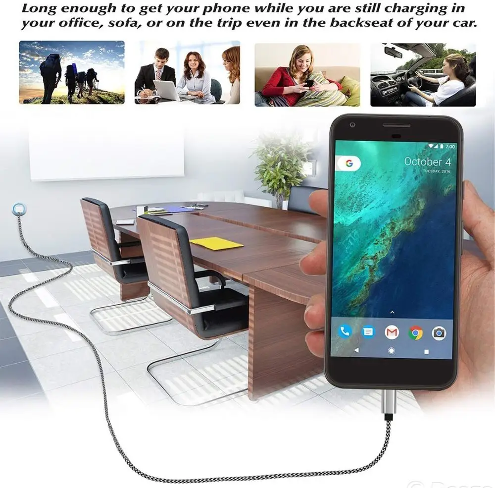Matein 2.4A type C кабель 5 м для samsung S9 S9plus Быстрая зарядка USB Redmi K20 телефонный зарядный