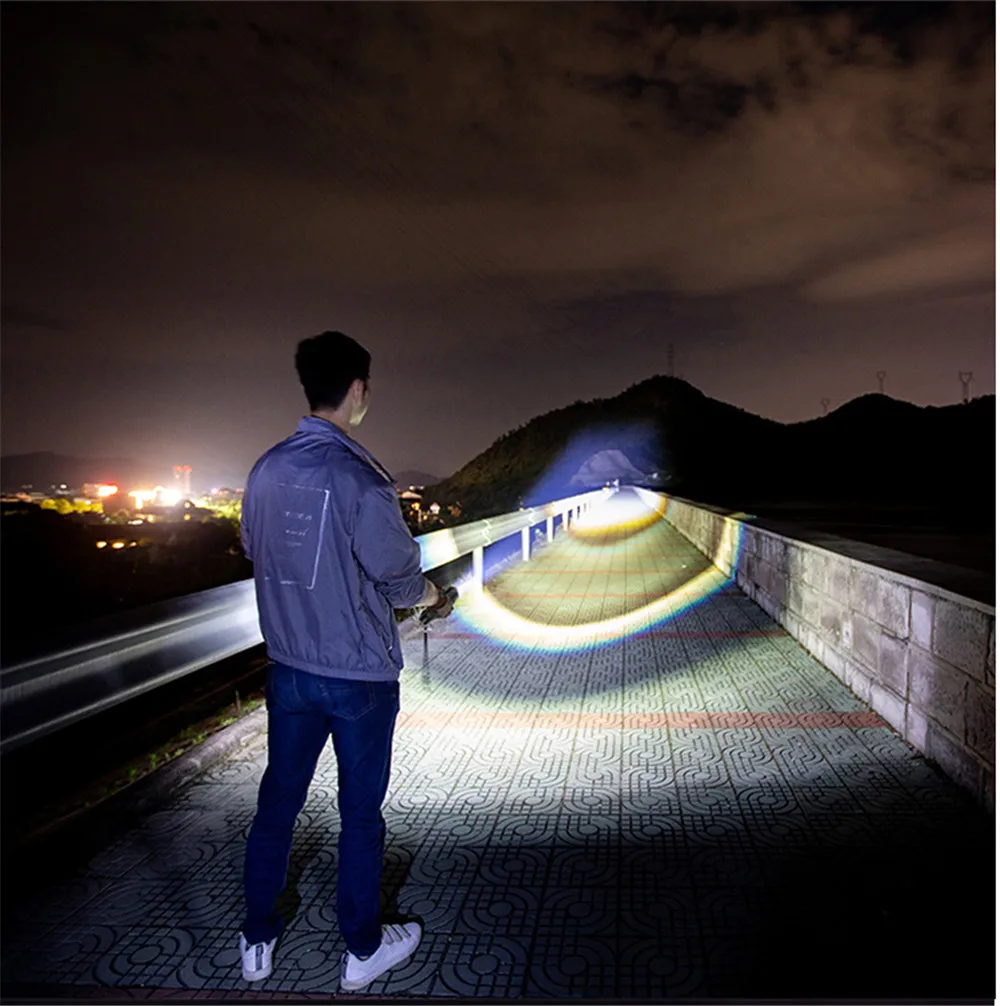 Lâmpada à Prova Lumens Lanterna Tática Xhp70.2 Ultra Poderosa Dwaterproof Água Recarregável Flash Luz 18650 ou 26650 Zoom Acampamento 90000 Led 10 ultra poderosa, à prova d'água, recarregável, flash