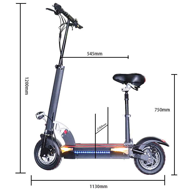 

JSX48 Electric Scooter Lightweight Foldable Skateboard 48V 800V 45km/h 100km Distance Adults Scooter Electrico