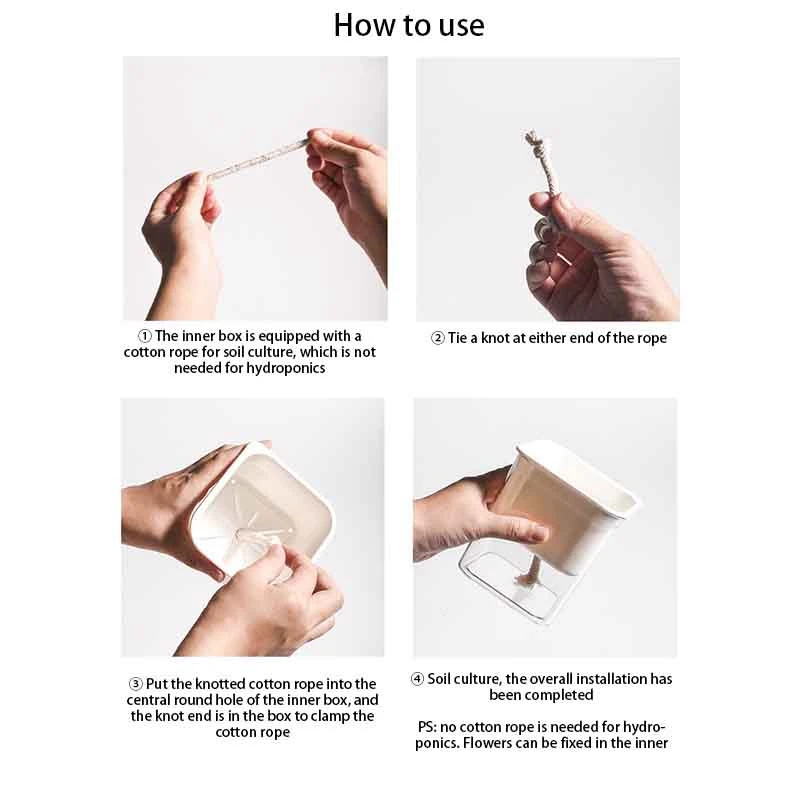 

Lazy Hydroponic Potted Indoor Decoration Desktop Transparent Automatic Water-Absorbing Plants Water-Free Flower Pot