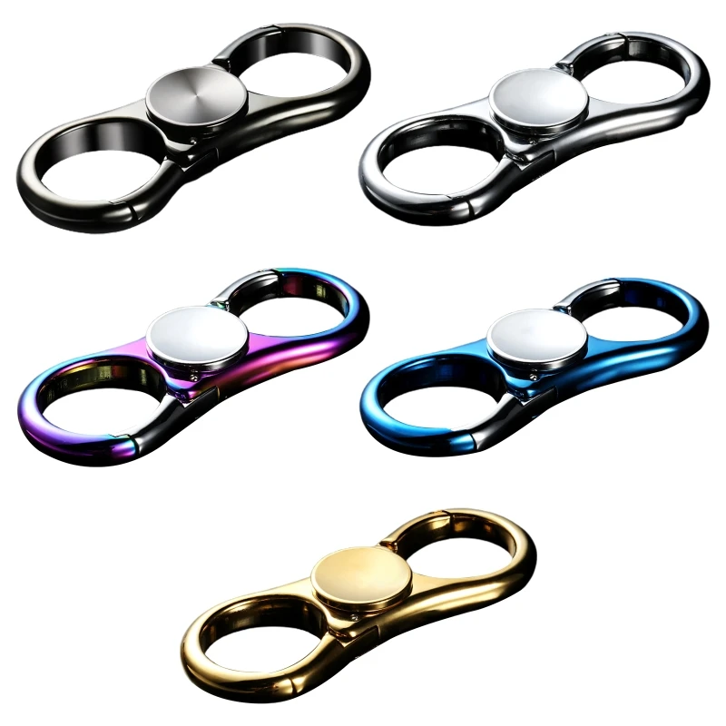 Fidget Spinner Hand Spinner Metal EDC Blue Car Key Chain Pendant Key Ring Handspinner Antistress Toys enlarge
