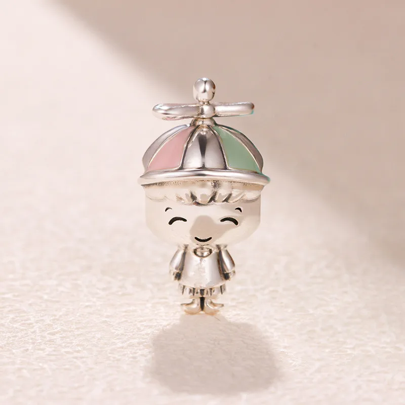 Шарм бусина для браслета из серебра 925 пробы с эмалью|Ювелирные шармы| |