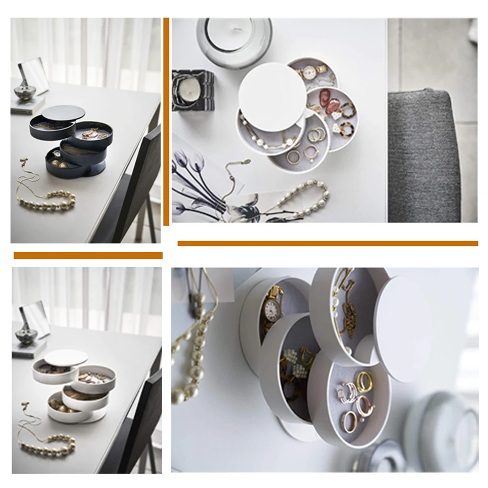 Органайзер для ювелирных изделий 4 уровневый коробка с Башней вращающимися