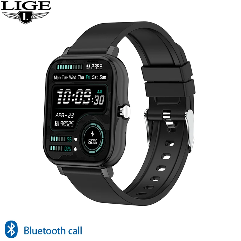 

LIGE New Bluetooth Call Smart Watch Men Sports Tracker Women Heart Rate Fitness Monitor Weather Forecast Waterproof Smart Watch