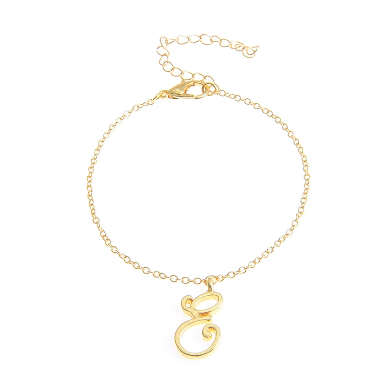 1 шт крошечные монограммы E письмо браслет ювелирные изделия подарок для девочек
