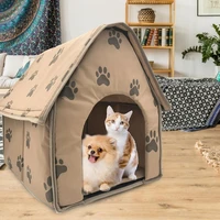hot winter warm pet nest foldable cat sleeping bed warm pet house with washable mat kitten shelter hut for dog cat pet supplies
