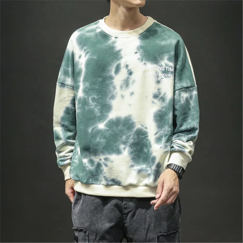 Мужская толстовка с круглым вырезом Повседневная Свободная хлопковая