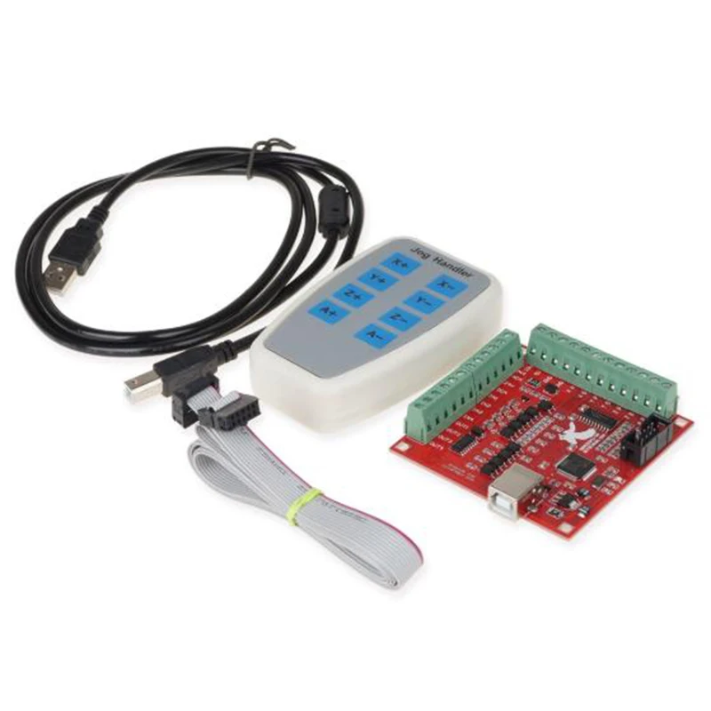Топ-Cnc Usb 4 Axis Mach3 100 Khz карта управления движением Breakout Board 12-24V с Jog обработчиком для
