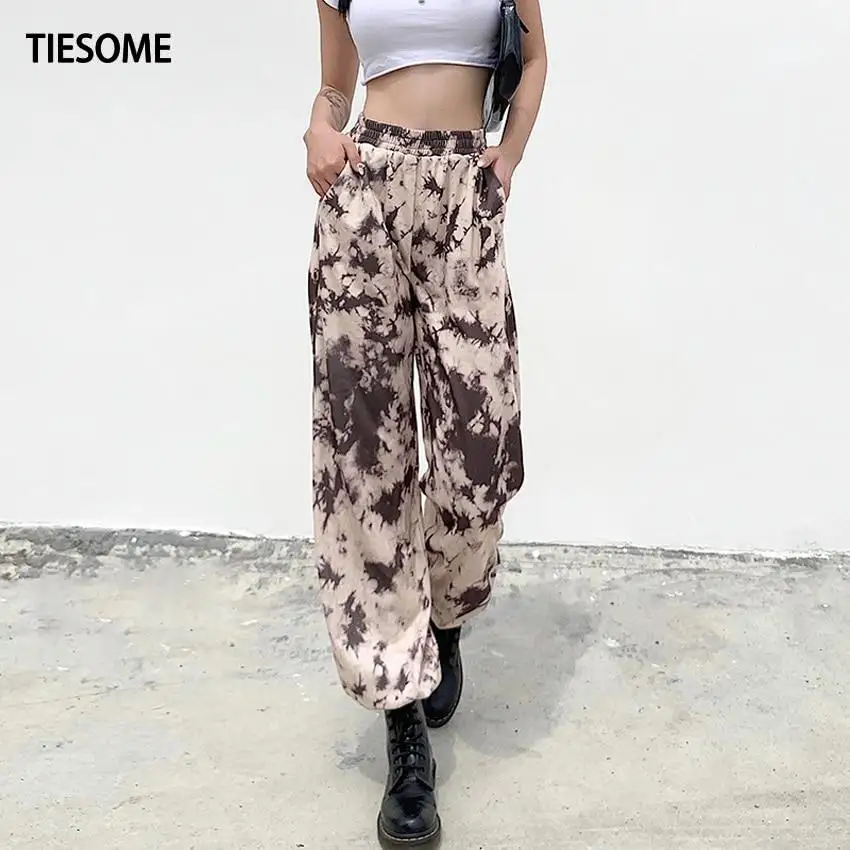 

Женские спортивные брюки с завышенной талией, с широкими штанинами