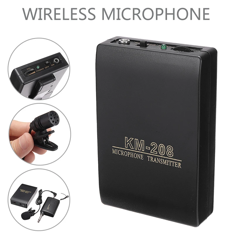 

Mayitr Mini Wireless FM Transmitter Receiver Lapel Clip On Microphone Mic System Set 3.5mm Stereo Microphones