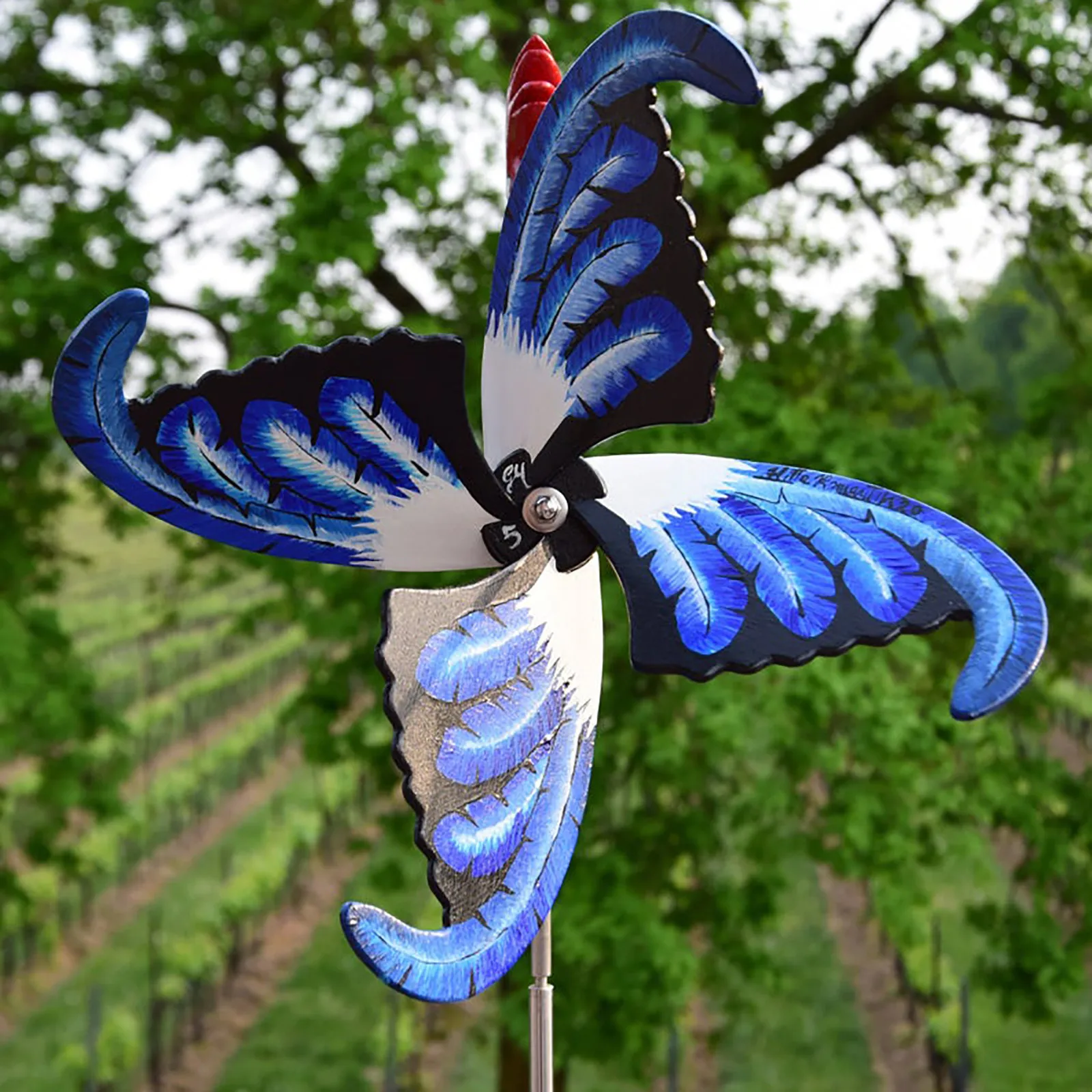

Decorative Windmills Exquisite Realistic Rooster Shape Iron Durable Practical Garden Art Stake Wind Spinners Farm Decoration