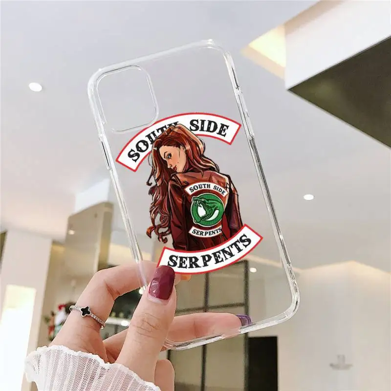 

Fashion Riverdale South Phone Case Transparent for iPhone 6 7 8 11 12 s mini pro X XS XR MAX Plus SE cover funda