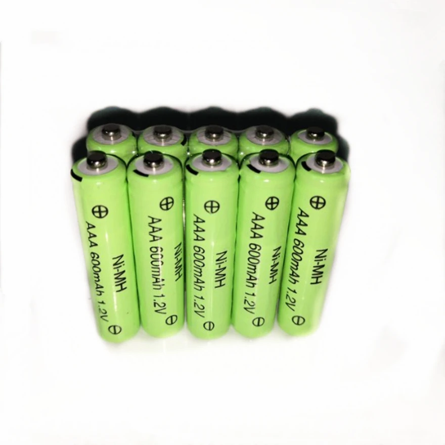 

10psc/lot 1.2v 600mah AAA remote control toy rechargeable NI-MH rechargeable battery AAA 1.2V 600mAh free shipping