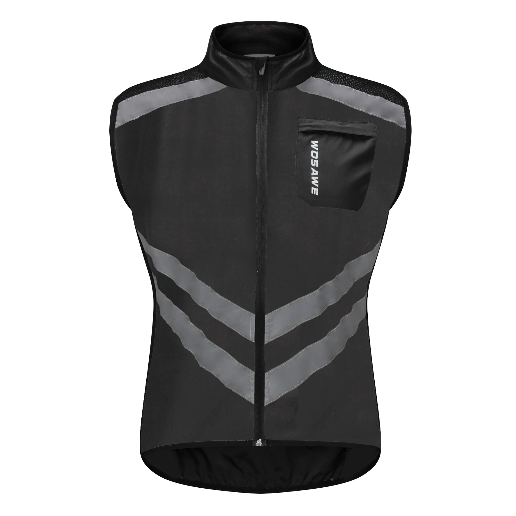BL208-Sleeveless WOSAWE Светоотражающая куртка для езды на велосипеде с длинным рукавом ветрозащитная куртка-ветровка, ветрозащитная Водонепроницаемая быстросохнущая MTB Джерси куртка ветровка - Цвет: BL208-Sleeveless