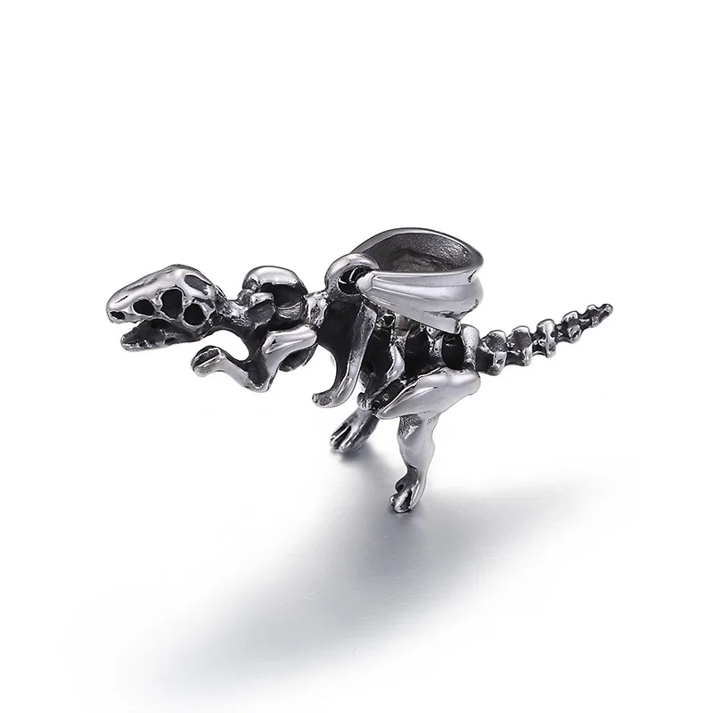 Ожерелье в виде скелета динозавра Мужская Личность титановая сталь хип-хоп