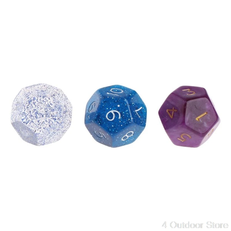 

9pcs Pearl 12 Sided Resin Dice Astrology Tarot Constellation Divination Dice Jy01 20 Dropship