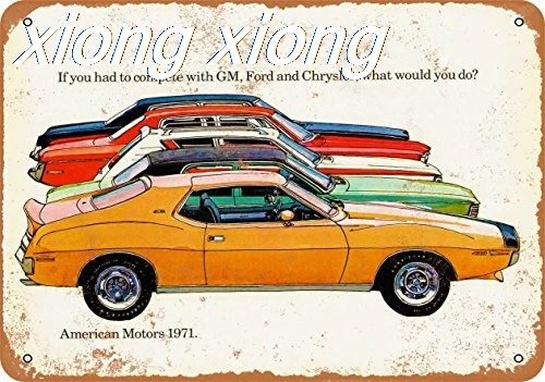 

Металлический знак-1971 AMC Cars-винтажный вид
