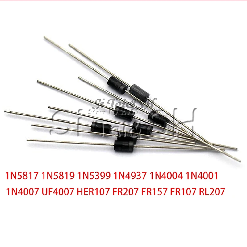 Выпрямительный диод 1N4007/1N5819/1N4001/UF4004/UF4007/FR107/FR157/FR207/1N4004/1N4937/HER107/RL207/1N5817/1N5399/DO 41 100