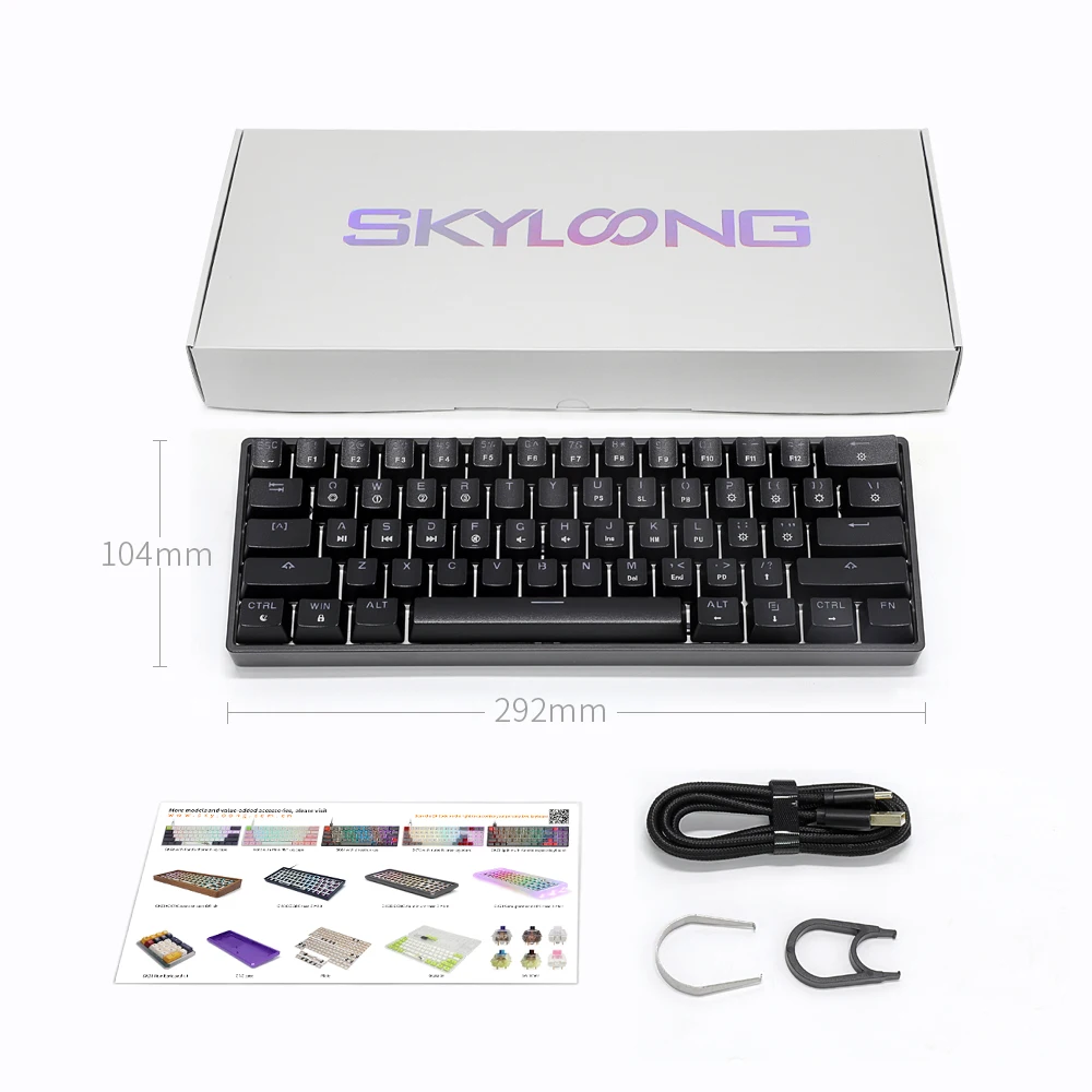 

GK61 SK61 61 Key Mechanical Keyboard USB Wired LED Backlit Axis Gaming Mechanical Keyboard