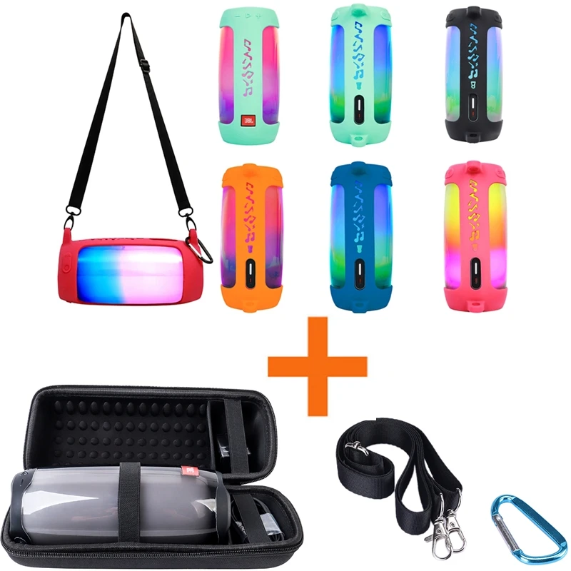 Новейший дорожный Мягкий силиконовый чехол + жесткие EVA сумки на молнии для JBL Pulse 4