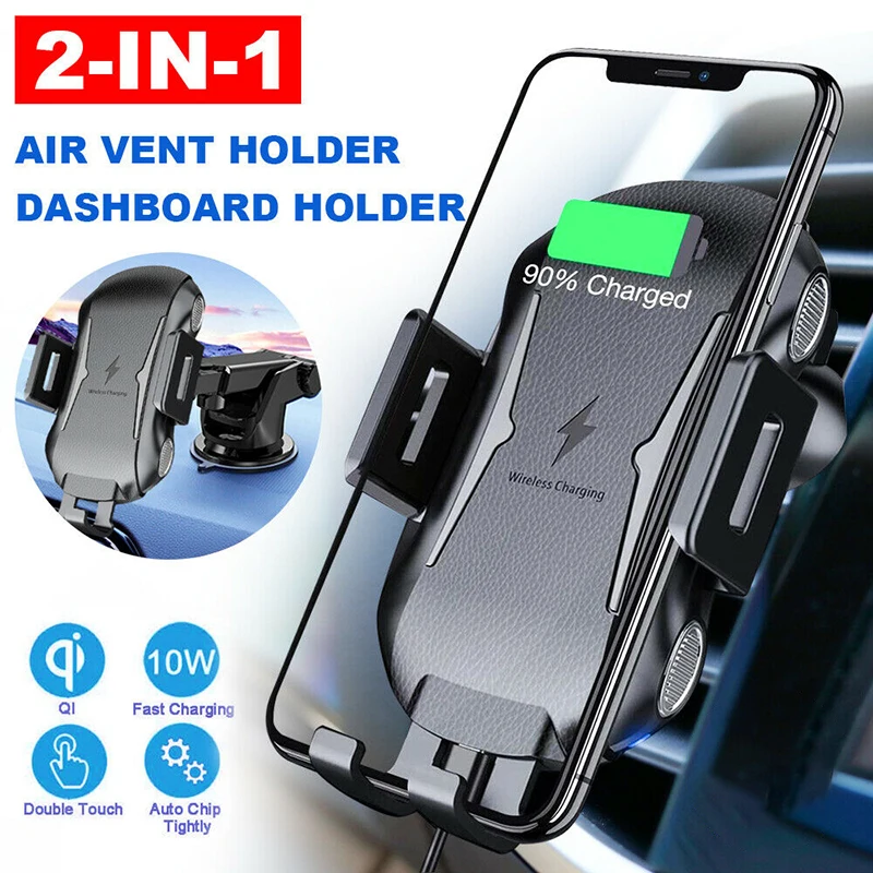 FDGAO 10 Вт Qi Беспроводное Автомобильное зарядное устройство крепление для iPhone XS XR X 8