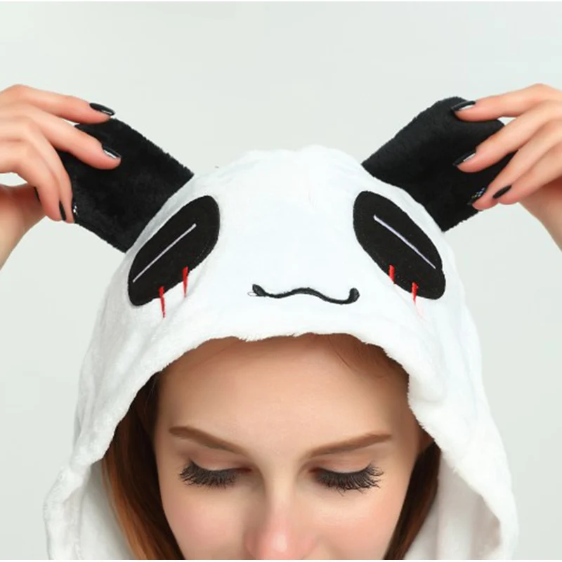 Пижама для мужчин и женщин с животным панда единорог зима|Мужские пижамные