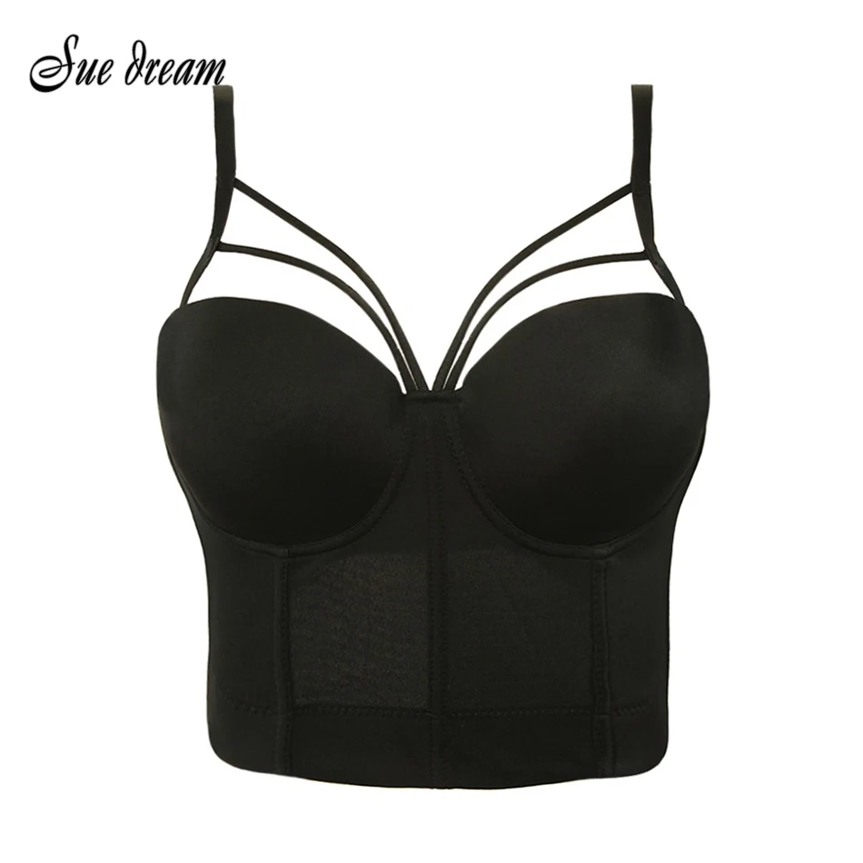 Новинка 2021 Женский базовый Гладкий бюстье с эффектом пуш ап из спандекса