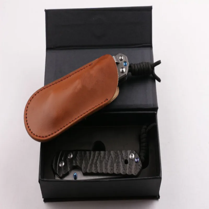 Крис Рив углеродного волокна версия большой песок складной Ножи Титан сплав