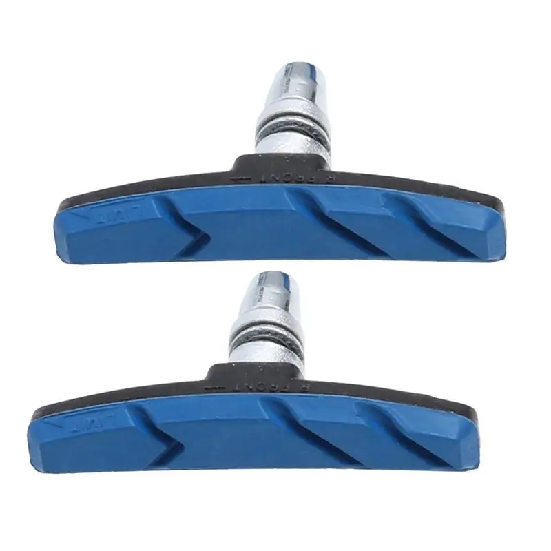 

One Pair Bicycle mountain brake V-brake pads with mud trough silent bicycle brake pads Rubber Blocks Durable Cycling Accessories