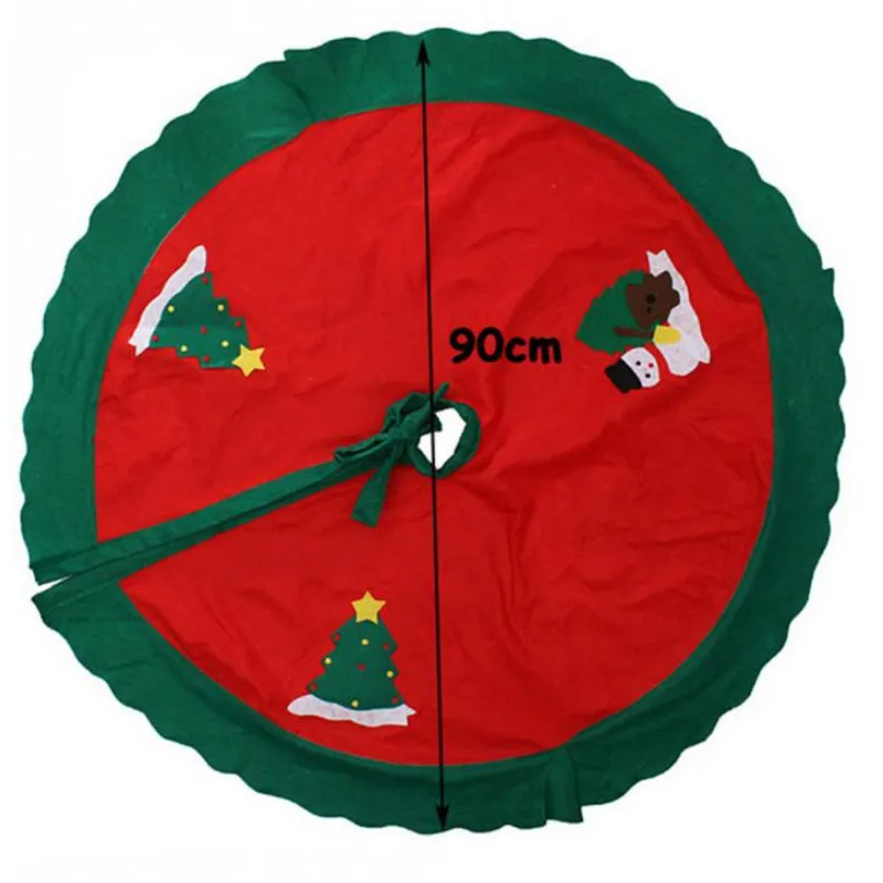 Санта Клаус круглая Рождественская елка юбка ножная Нетканая ткань украшение