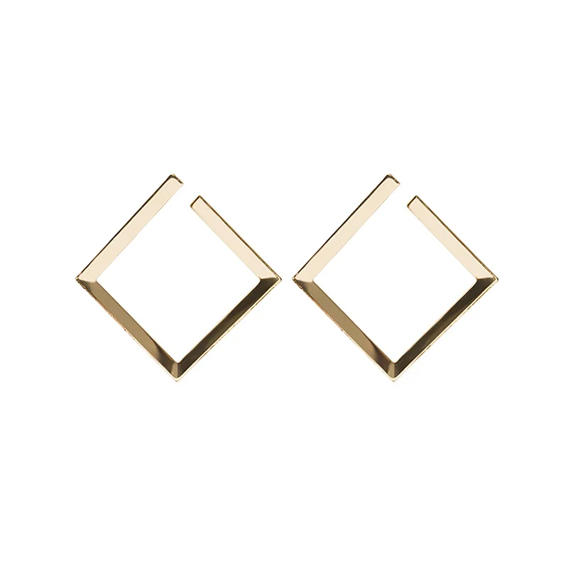 

Retro Minimalist Square Earrings Irregular Stud Earrings New Exaggerated Cold Wind Fashion Earring for Women Opening Accessories