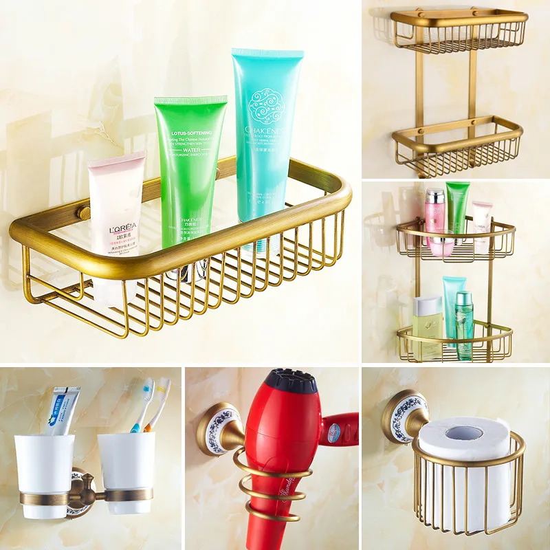 antique bathroom set accessories ceramics brass bathroom hardware set wall mounted bathroom sets kit toilet accessories free global shipping