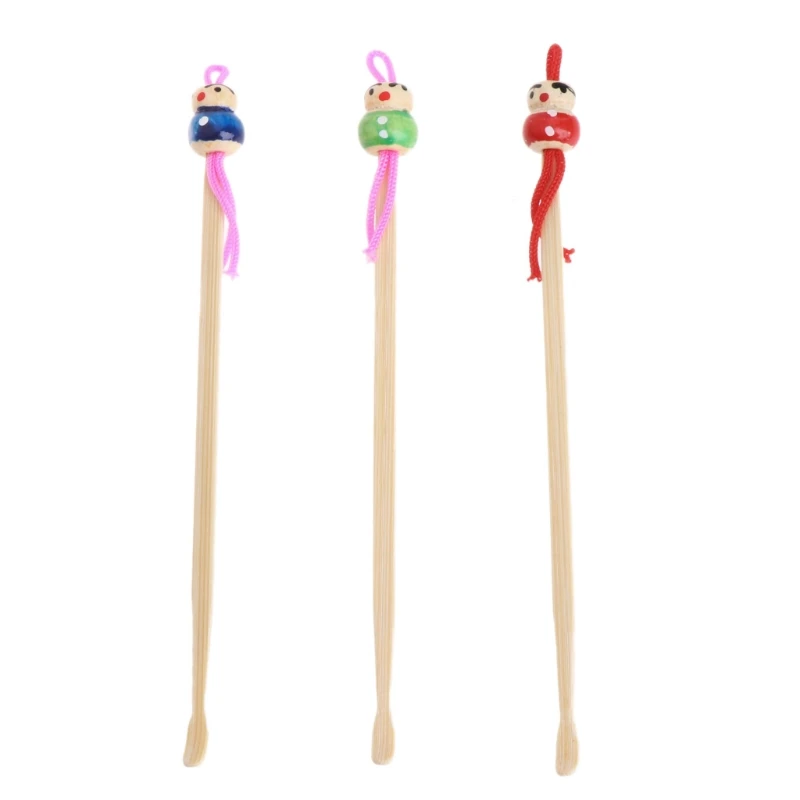 10 шт. мультяшная кукла бамбуковая Ложка для удаления серы из уха Чистый ушной