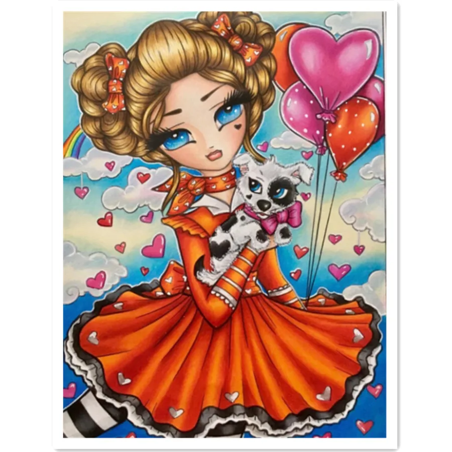 

Beauty cartoon Painting By Numbers For Adults DIY Kits HandPainted On Canvas With Framed Oil Picture Drawing Coloring By Number