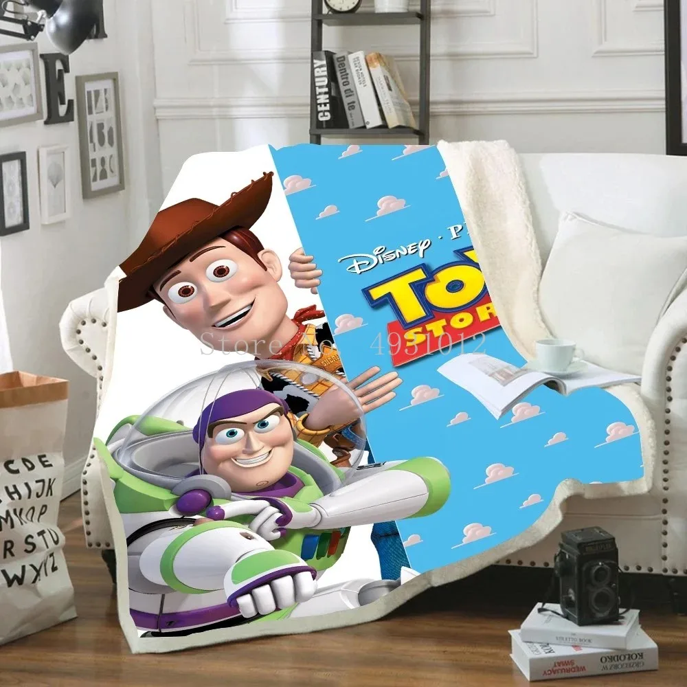 

Disney Toy Story Sherif Woody Buzz Lightyear Baby Plush Blanket Throw Sofa Bed Cover Twin Bedding for Boys Children Gifts