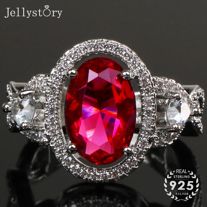 Jellystory винтажные кольца для женщин s925 серебро ювелирные изделия овальные рамки