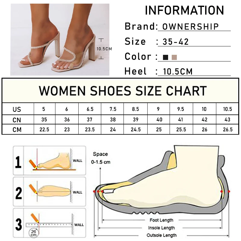 

Woman Crystal Slippers Big Size Women PVC Pumps Women's Transparent High Heels Ladies Elegant Shoes Female Footwear Summer 2021