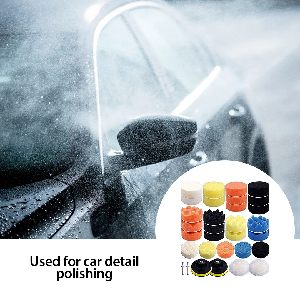 

Pack of 31 Car Polishing Pads Auto Care Waxing Furniture Brightening Buffing Discs Detailing Cleaning Polish Wheels