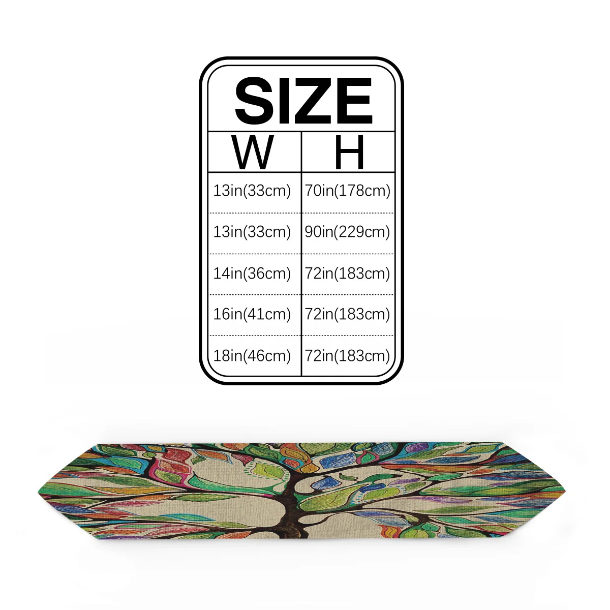 Настольная дорожка в стиле ретро с цветным деревом вечерние свадебные украшения