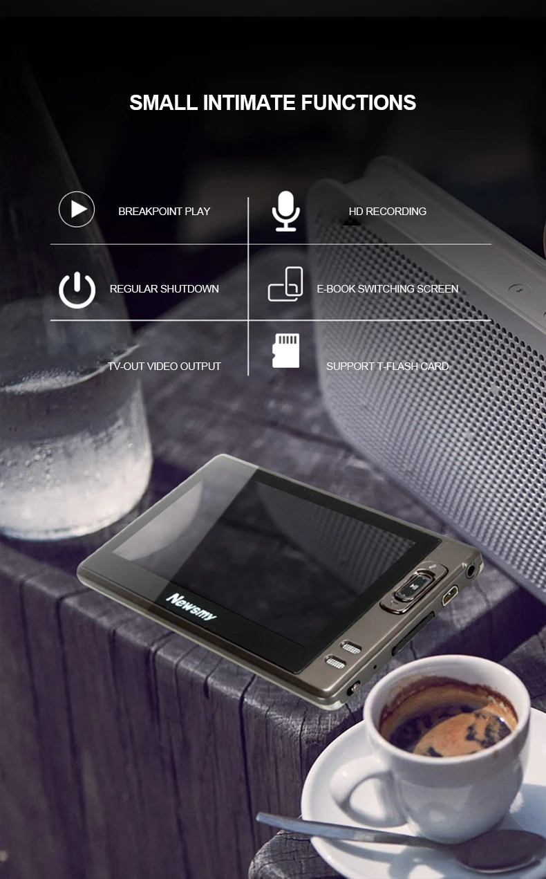 Newsmy A11HD+ портативный MP5 4,3 дюймов Большой экран MP4 Радио Walkman электронная книга 1080P HD видео музыкальный плеер Поддержка OTG 64 Гб/128 Гб TF