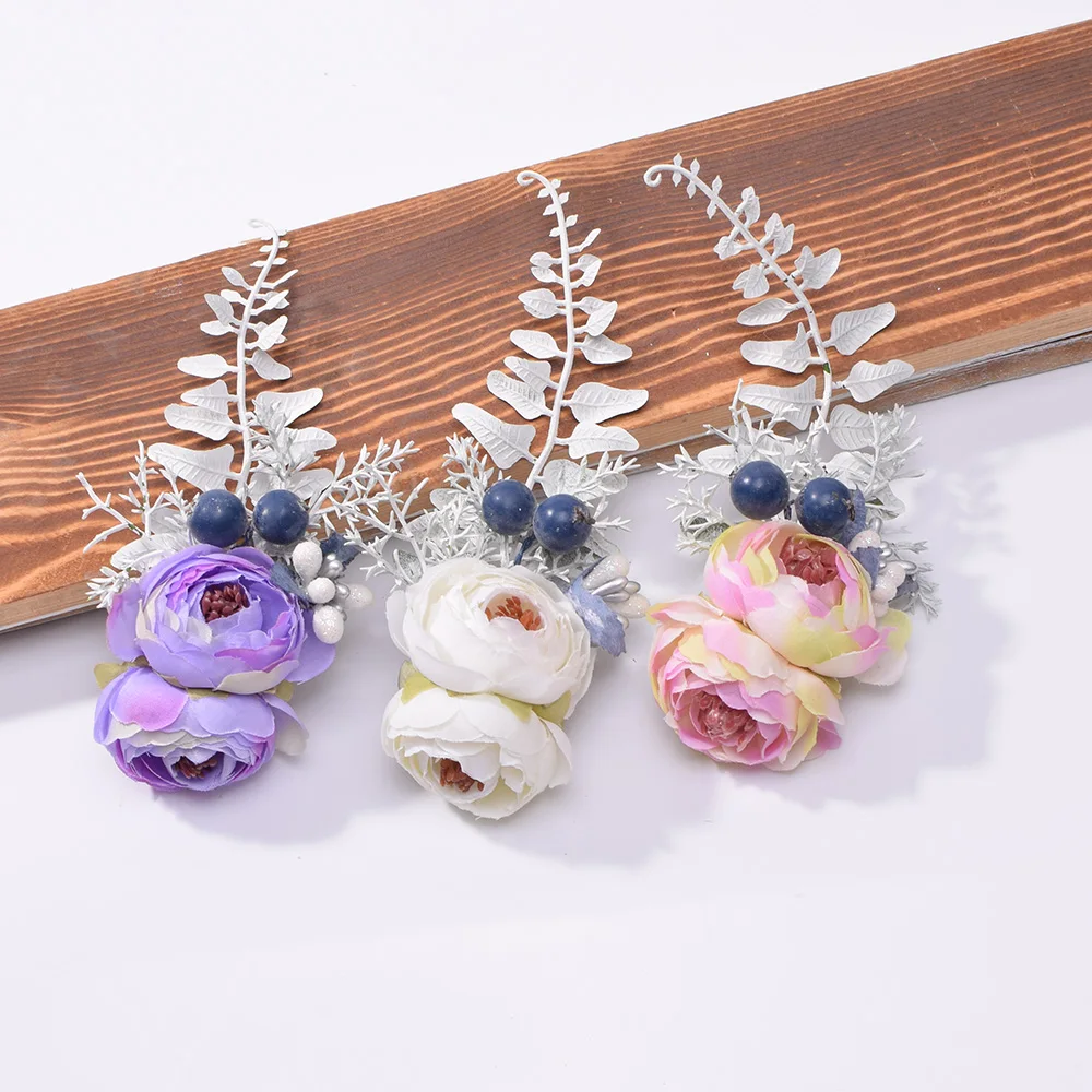 Свадебная заколка для волос в виде цветка свадебные украшения аксессуары